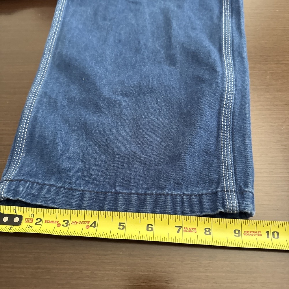 Big Smith Mens Blue Denim Bib Overalls 38x30 Medium Wash Workwear Cotton XL - Picture 7 of 15